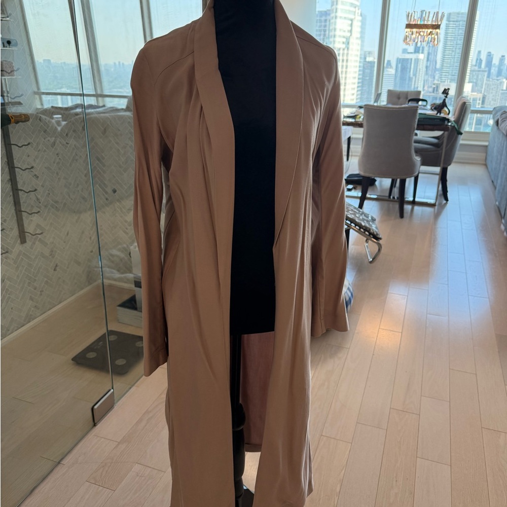 Dynamite Pink Beige Coat Elegant Lightweight